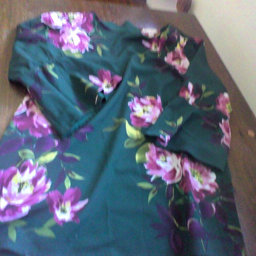 Women's L Ellane Rose Floral blouse